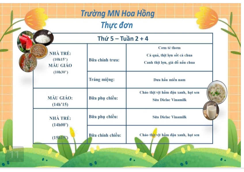 Thứ 5 tuần 2,4
